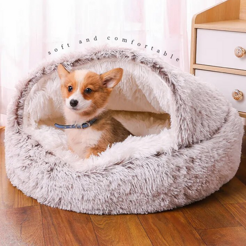 Dog bed plush sale