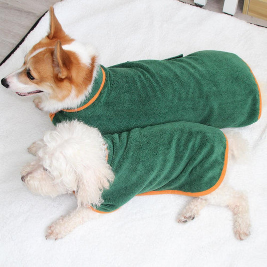 Absorbent Warming Bathrobe - Silly Doggo
