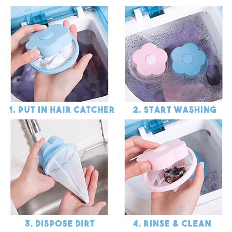5Pcs Pet Hair Remover Reusable Cleaning Laundry Catcher Hair Catcher Cat  Dog Fur Lint Remover Dryer Washing Machine Accessories